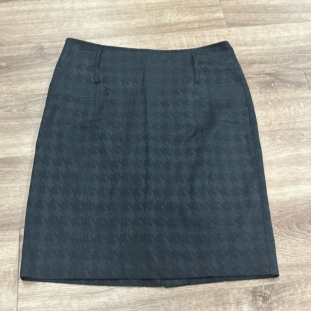 90’s Vintage Tracy Evan’s Limited Black houndstooth print skirt junior size 9